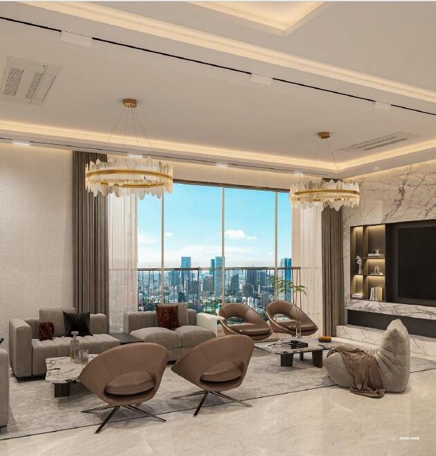 3 BHK living room